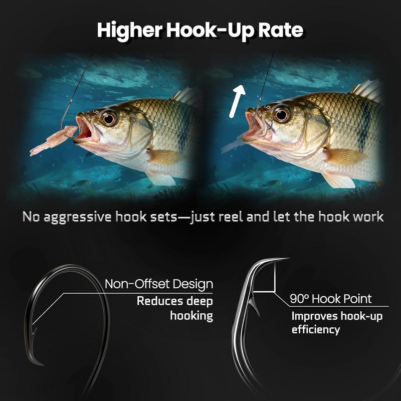 Fishing Circle Hooks - 50/100pcs 3X Strong Barbed High Carbon Steel for Catfish & Octopus | Freshwater & Saltwater