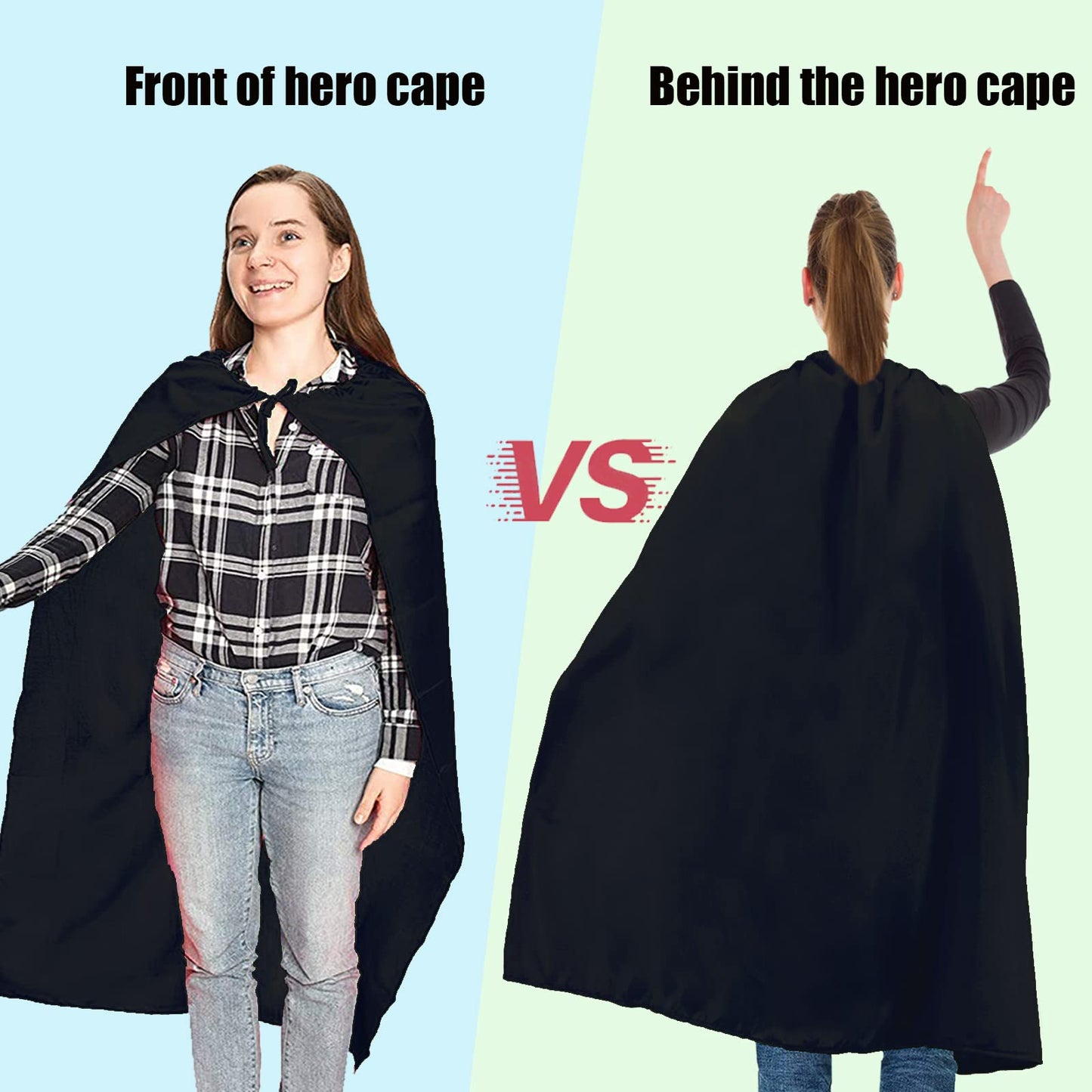 Adult Superhero Capes and Masks - Halloween Vampire Cape Superhero Party Capes Superhero Costume(Black)