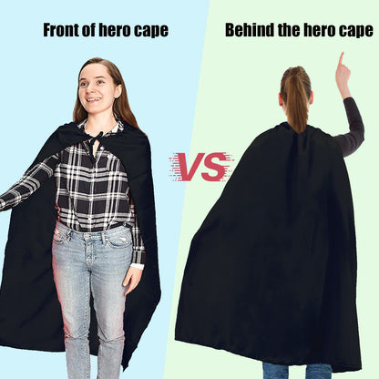 Adult Superhero Capes and Masks - Halloween Vampire Cape Superhero Party Capes Superhero Costume(Black)