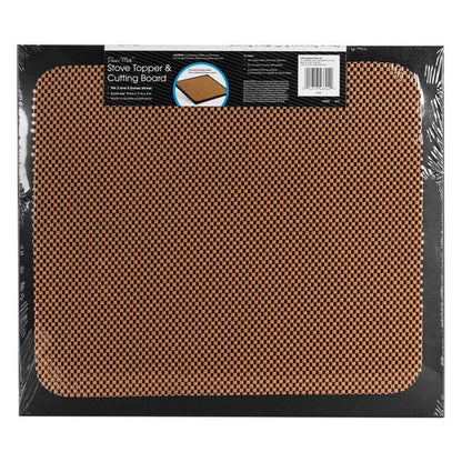 Camco 43704-A Decor Mate Stove Topper and Cutting Board - Eliminates RV and Camper Stove Top Rattling |Can be Used as a Serving Tray - Black (43704)