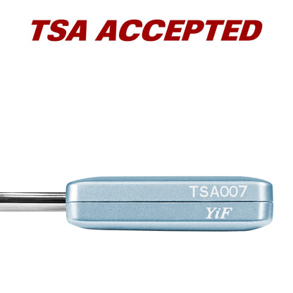 BV TSA Accepted Luggage Travel Lock, Set-Your-Own Combination Lock for School Gym Locker, Luggage Suitcase Baggage Locks, Filing Cabinets, Toolbox, Case (Arctic Blue, 2 Pack)