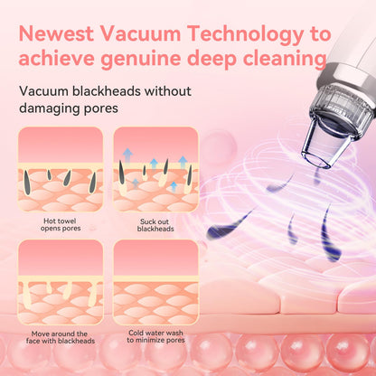 Blackhead Remover Pore Vacuum Upgraded Facial Pore Cleaner Electric Comedone Whitehead Extractor Tool-USB Rechargeable Blackhead Vacuum Kit for Women & Men