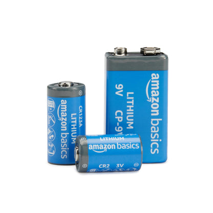 Amazon Basics Non-Rechargeable CR2 Lithium Batteries, 3 Volt, Long Lasting Power, Low Self-Discharge Rate, 12 Count