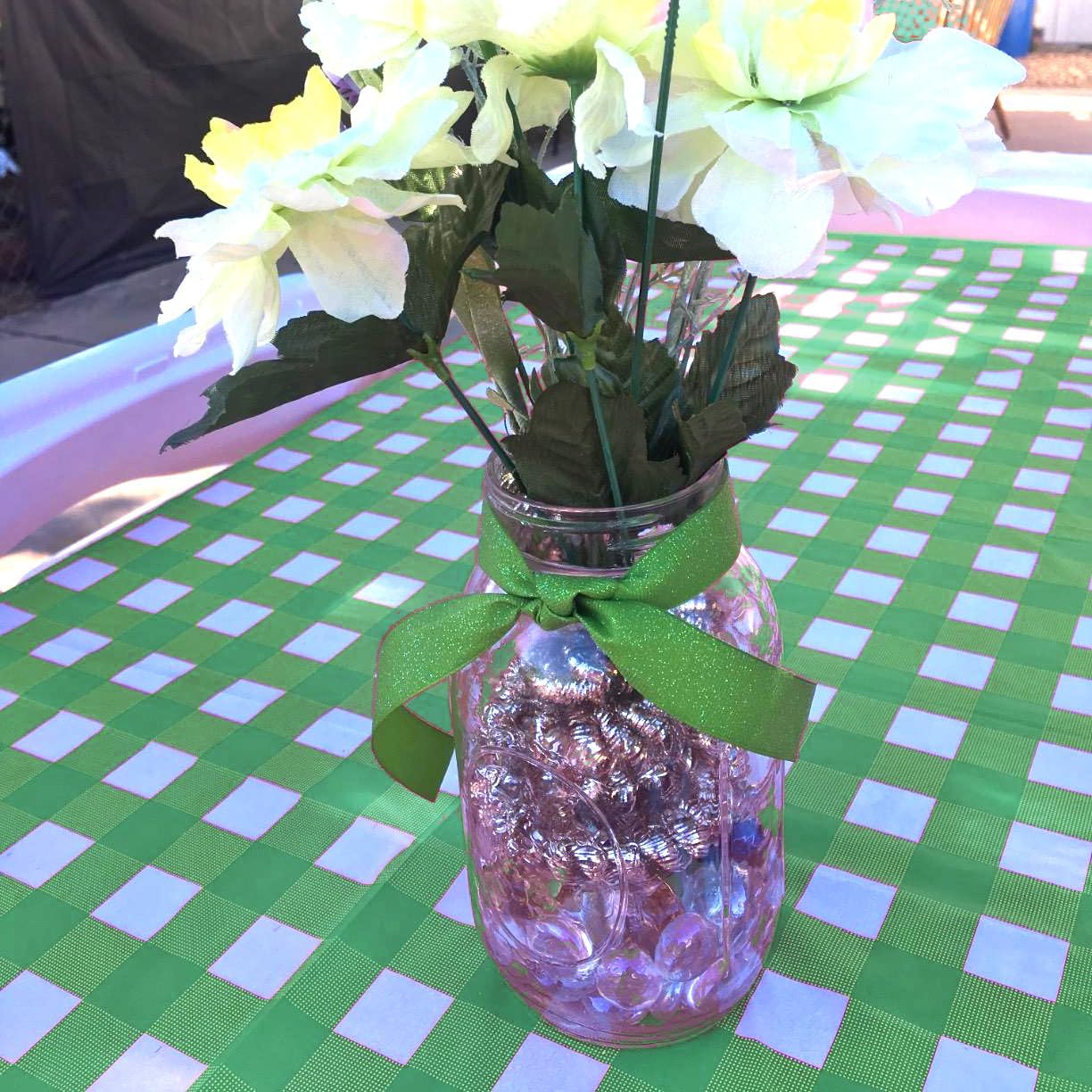 6 Packs Green Gingham CheckeGreen Table Cloth Party | 54x108 inch | Green Plastic isposable Table Cover Party | White Plastic Tablecloth | Party Table Clothes for Parties BBQ Picnic Birthday Wedding