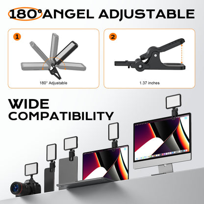 Rechargeable Soft Selfie Light for Phone, Camera, Laptop, 3000mAh Portable LED Light for Pictures, Phone Light Clip for Selfie, Vlog, TikTok, Makeup, Video Conference