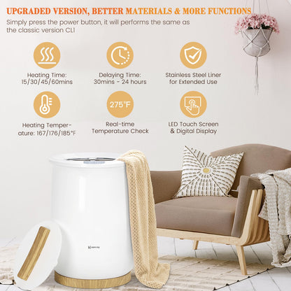 Keenray Upgraded Towel Warmer Bucket, Large Towel Warmer with 3 Heating Modes, Heat Time 30/45/60/90 Min Adjustable and Up to 24 Hour Delay Timer, Towel Heater for Oversize Bathrobes Blankets, CL1Plus