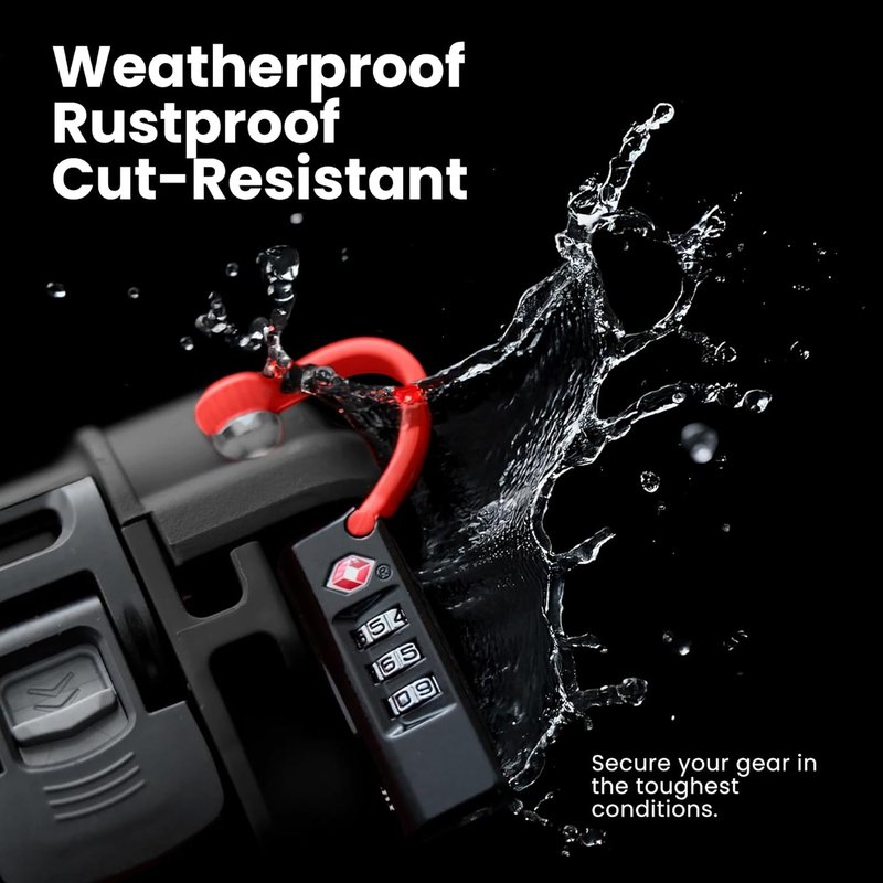 NANUK TSA Approved Travel Case Locks 2-Pack - Durable & Secure with Cut-Resistant Steel Shackles | Black