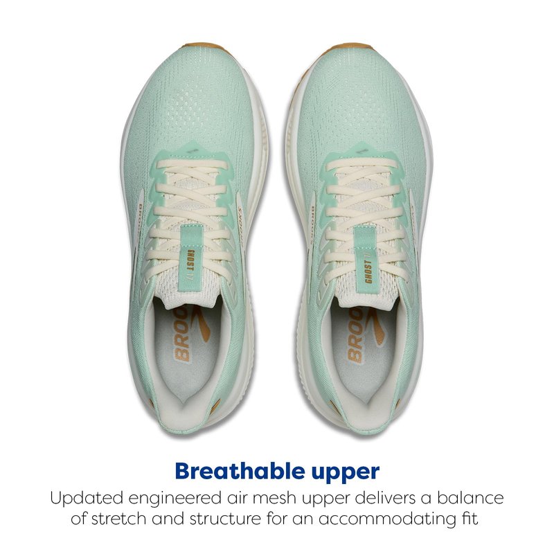 Brooks Women’s Ghost 17 Neutral Running Shoe - Honeydew/Coconut/Taffy - 9.5 Medium