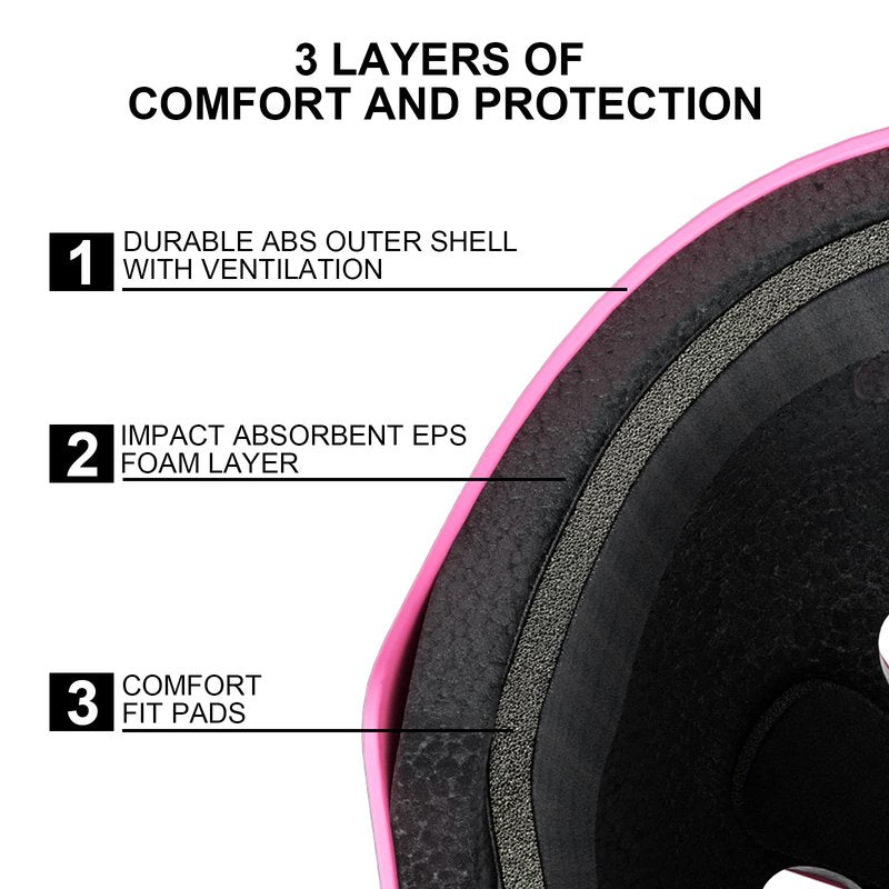 67i Bike Helmet for Adults Scooter Skateboard Helmet Cycling Bicycle Helmets for Men Women Youth Lightweight Adjustable for Multi-Sports Skateboarding with 11 Vents (L, Pink)