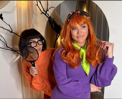 GLBCC Halloween Sequin Headband for Women - Orange Black Sequin Wide Top Knot Headband for Festive Hair Accessories & Cosplay Costume Party Favors