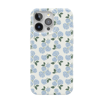 Casely iPhone 15 Pro Max Case | Nantucket Cottage | Blue Hydrangea | Compatible with MagSafe | Classic Ultra Slim Design