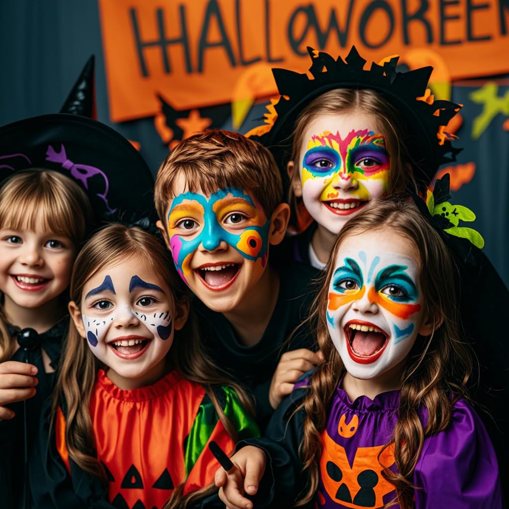 ThEast Halloween Face Painting Kit for Kids, 15 Colors Washable Face Paint Markers, Tattoo Markers Body Paint Pens, Halloween Facepaint Makeup, Teen Girl Gifts Trendy Stuff