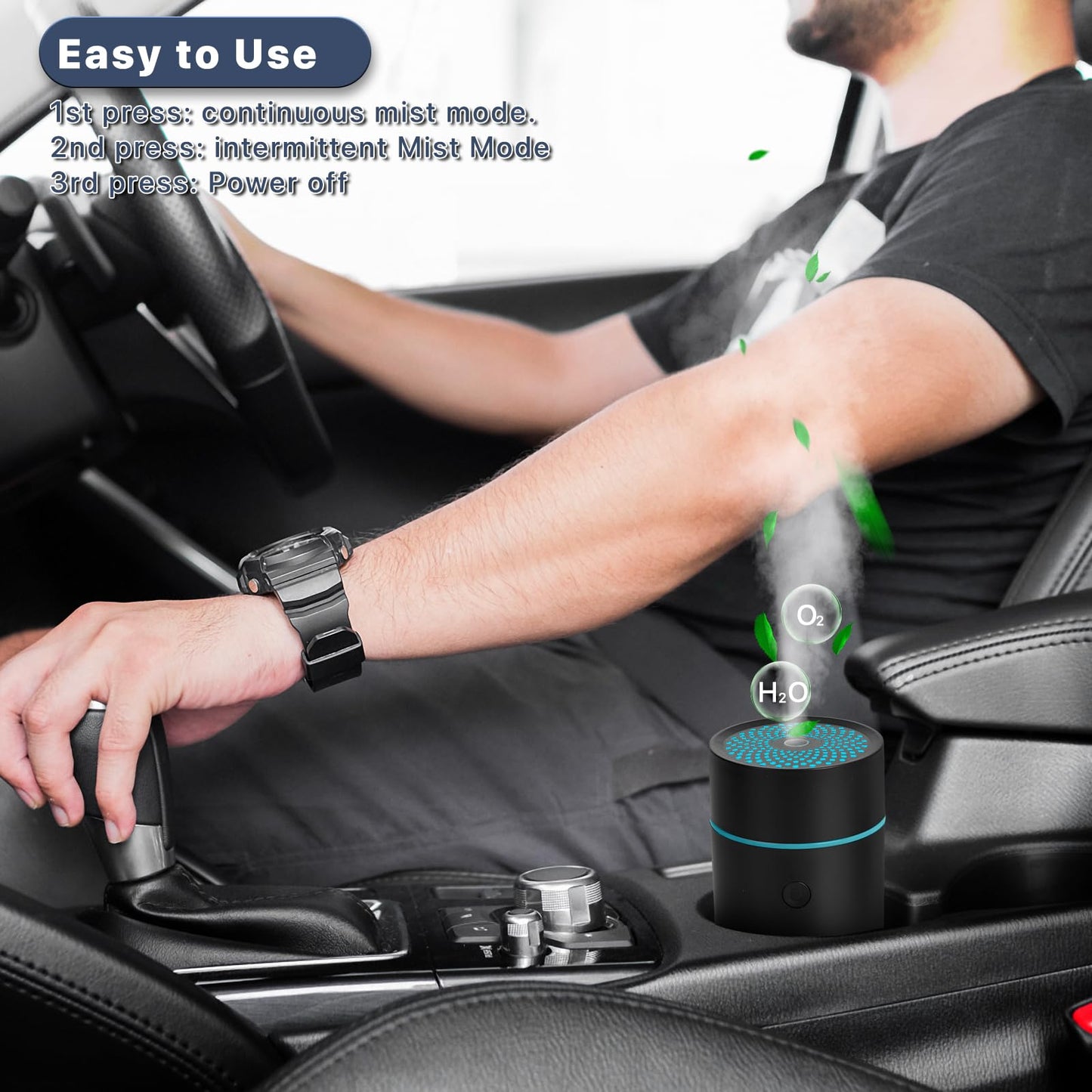 Car Fragrance diffusers, Air fresheners,USB-Powered Mini Ultrasonic Mist Humidifier Oil Diffuser for Vehicle