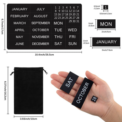 50 Pcs Calendar Magnet Numbers for Whiteboard and Refrigerator, Magnetic Days of The Week and Months Magnetic Calendar Dates Indicators for Office (10.4 x 6.7 Inch)