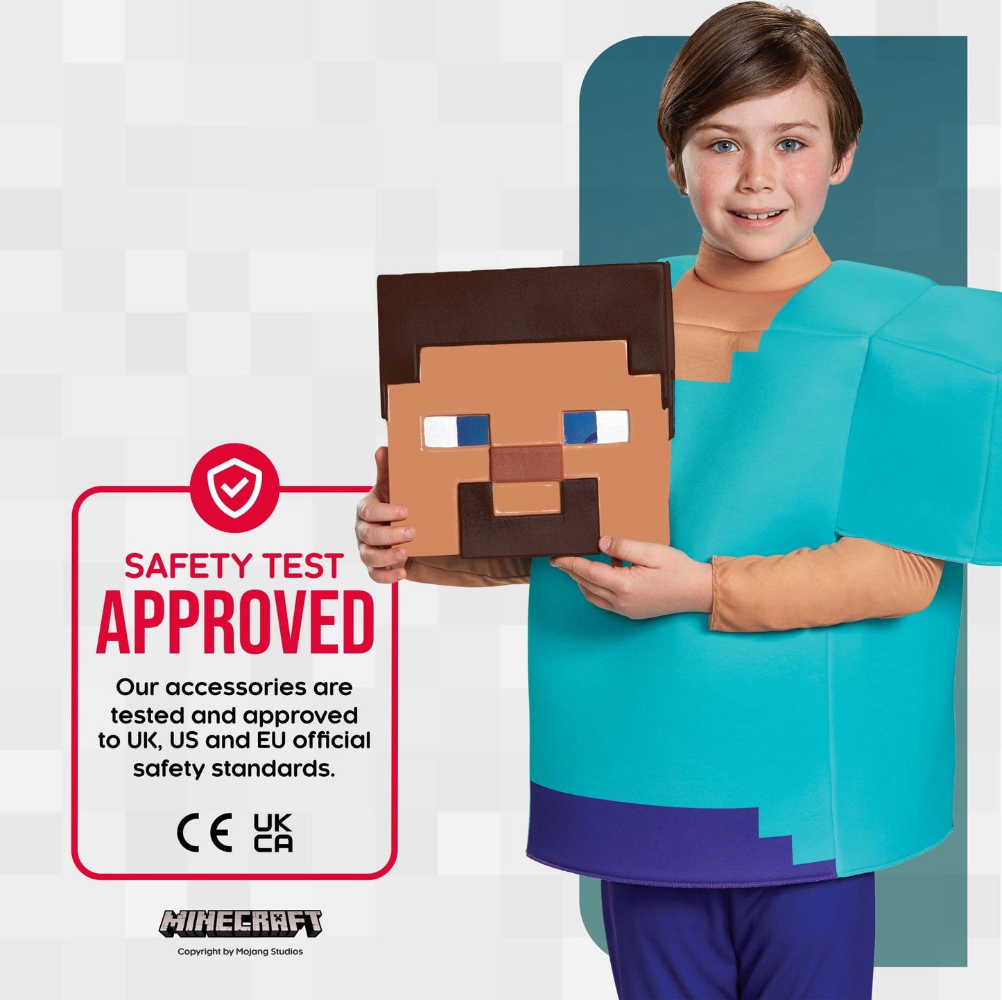Steve Classic Minecraft Costume, Multicolor, Large (10-12)