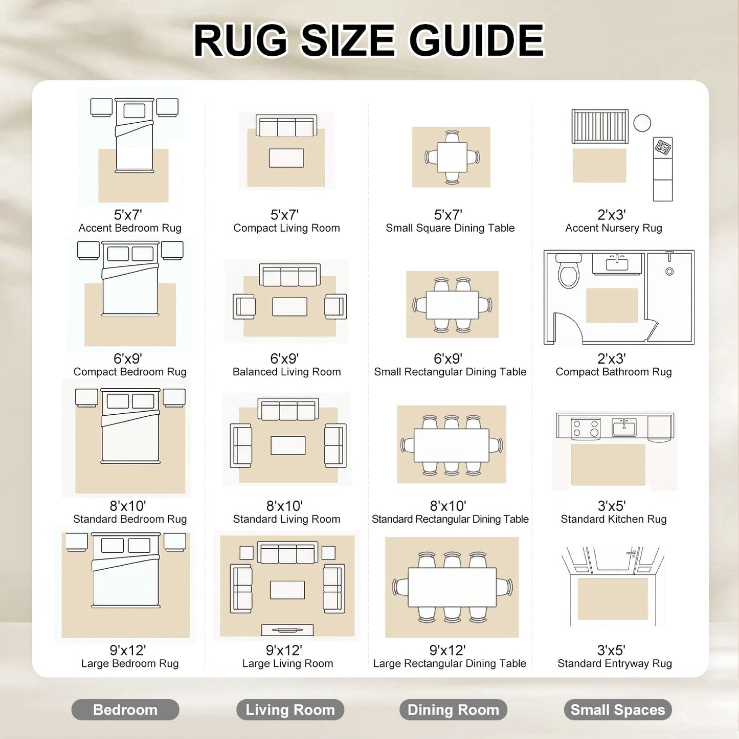 Cnythlis Washable Area Rug, Vacuum Friendly, Pet Friendly, Water & Stain Resistant, 0.3" Low Pile, Non-Slip Backing, for Hardwood Floors Living Room Bedroom Dining Room, 9'x12', Neutral Taupe