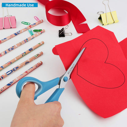 KUONIIY Scissors 8 Inch Soft Comfort-Grip Handles Sharp Blades, Set of 3