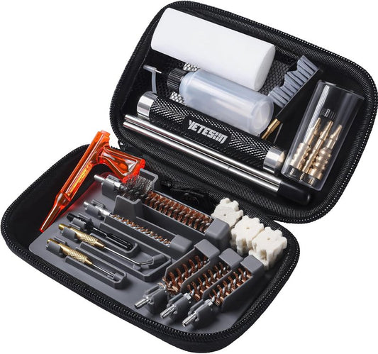 Gun Cleaning Kit - Pistol & Rifle Cleaner for .22, .357, 9mm, .40, .45 Caliber | Portable Case & Accessories