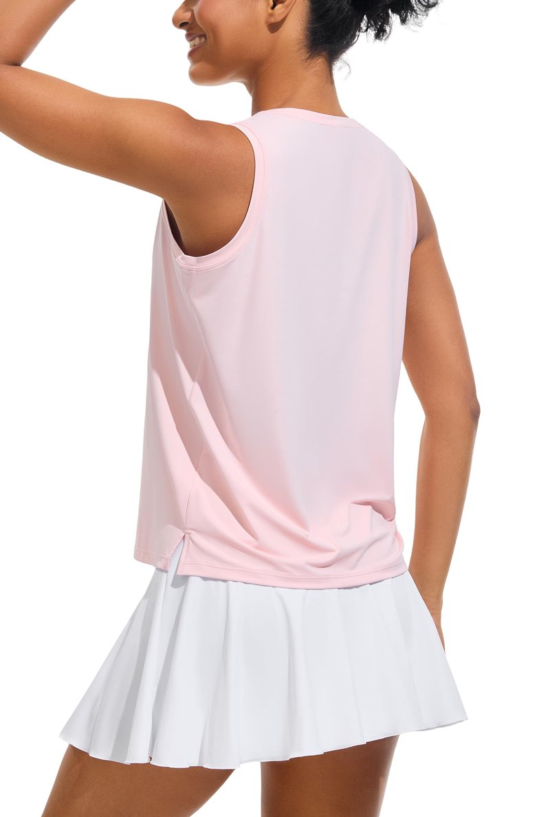 Workout Tops for Women Athletic Running Gym Tank Yoga Cool-Dry Sleeveless Loose Fit Shirts