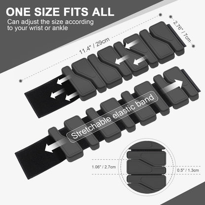 ADLIFE Adjustable Wrist Ankle Weights for Women Men Kids, 2 Lbs Wearable Arm Leg Weights Set of 2(1 Lb Each), Weighted Wristbands Exercise Weights for Walking Running Pilates Yoga Travel Pool Exercise Home Gym Workout