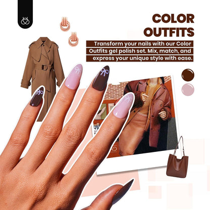 Beetles Gel Nail Polish Kit with U V Light - 80Pcs Fall Nail Fest Color Enchantment 55 Colors Gel Polish Starter Kit with Base Top Coat DIY Nails Stickers Manicure Tools Gift for Women Teens Girls