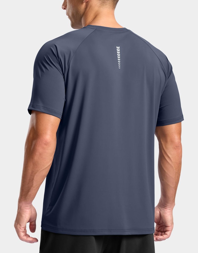 G Gradual Men's Athletic Workout T-Shirts Moisture Wicking Cooling Running Shirts Short Sleeve Performance Tee for Gym Tennis(Dusty Blue,XXL)