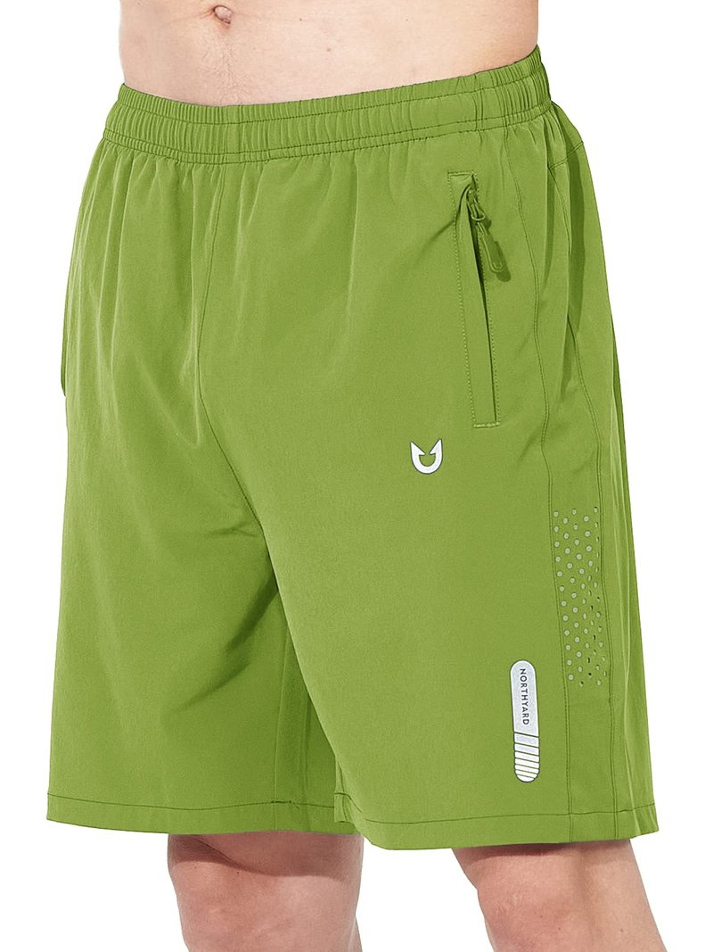 NORTHYARD Men's Athletic Running Shorts Quick Dry Workout Shorts 7"/ 5"/ 9" Lightweight Sports Gym Basketball Shorts Hiking Exercise Greenery M