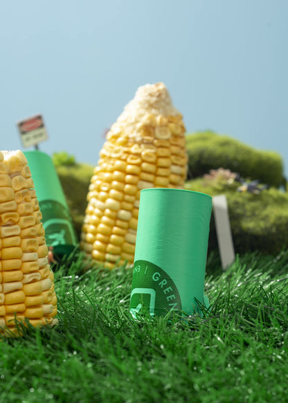 Green Maker Biodegradable 30% Thicker Dog Poop Bags 360 Dog Waste Bags Extra Thick Strong Made from Corn Starch Plants Based (Green)
