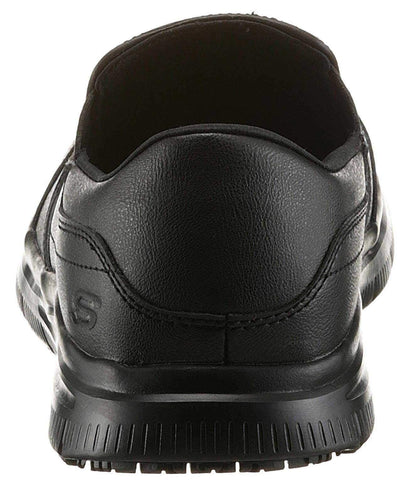 Skechers Mens Flex Advantage Sr Bronwood Slip On Trainers, Black Leather, 9 UK