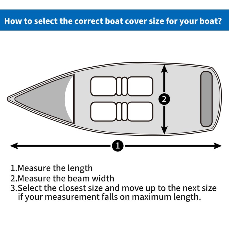 iCOVER Trailerable Boat Cover- 17'-19' 800D Water Proof Heavy Duty, Fits V-Hull, Fish&Ski, Pro-Style, Fishing, Utiltiy, Runabout, Bass Boats, up to 17ft-19ft Long and 96" Wide