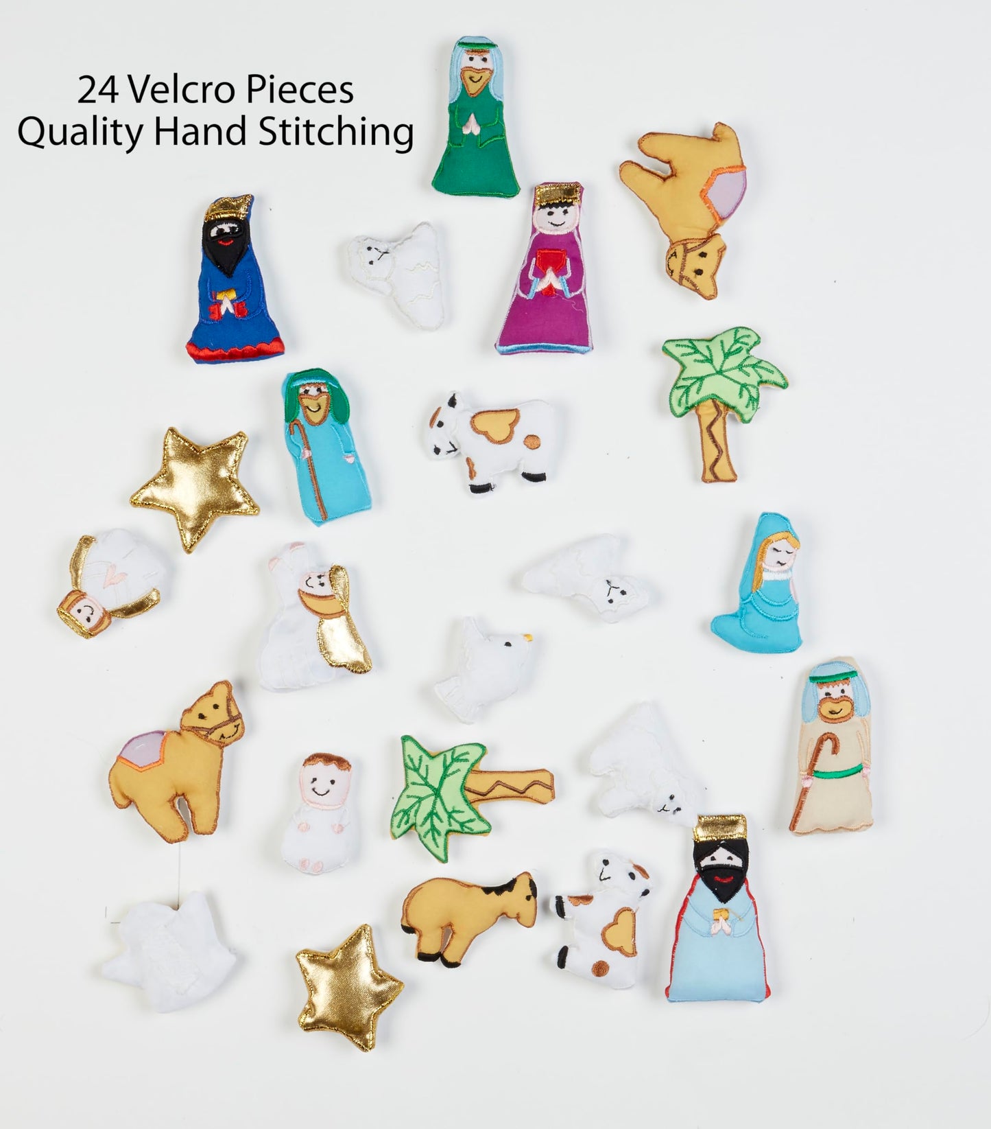 Nativity Fabric Advent Calendar by Vermont Christmas Company. Countdown to Christmas with Cute Manger Scene Calendar. Quality Fabric & Stitching. Use Year After Year.