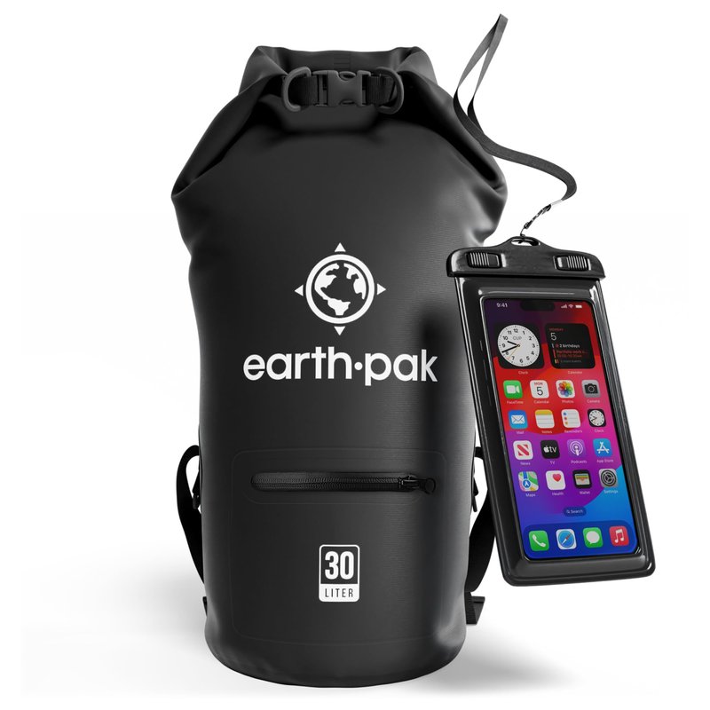 Earth Pak Waterproof Dry Bag with Zippered Pocket - Waterproof Dry Bag Backpack Keeps Gear Dry Kayak - Waterproof Phone Case