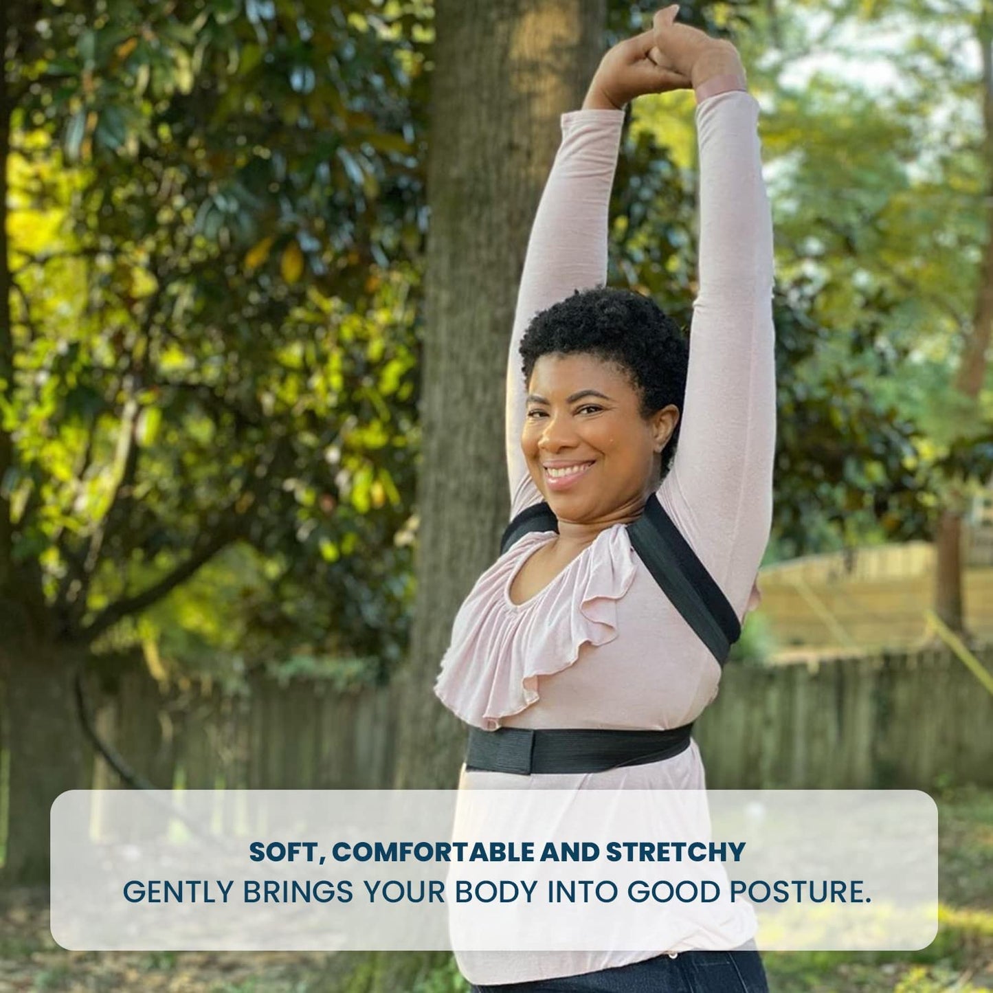 Berlin & Daughter Posture Corrector - Fully Adjustable Breathable Clavicle Chest Back Support Brace for Improves Posture & Provide Lumbar Support Back Pain Relief - Perfect for Men & Women - Large