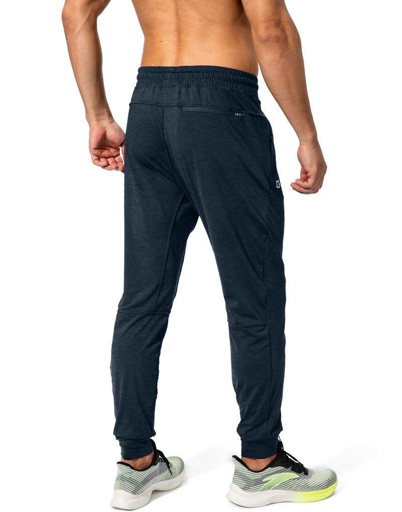 G Gradual Men's Sweatpants with Zipper Pockets Athletic Pants Traning Track Pants Joggers for Men Soccer, Running, Workout(Heathered Cobalt Blue,M)