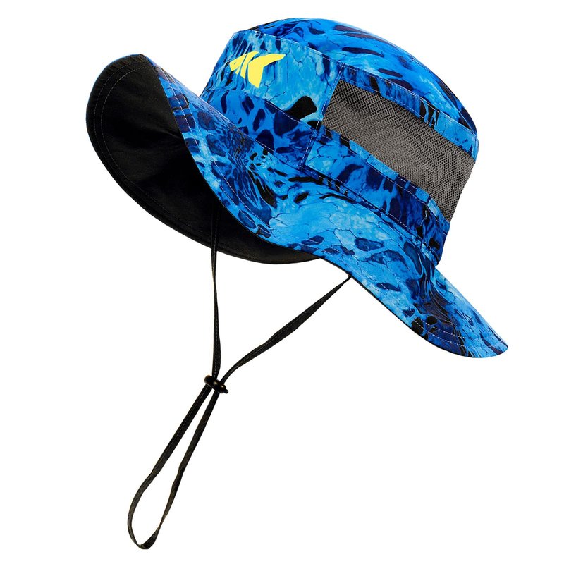 KastKing Sol Armis UPF 50 Boonie Hat - Sun Protection Hat, Fishing Hat, Beach & Hiking Hat, Paddling,Prym1 Turquoise Fizz Fade