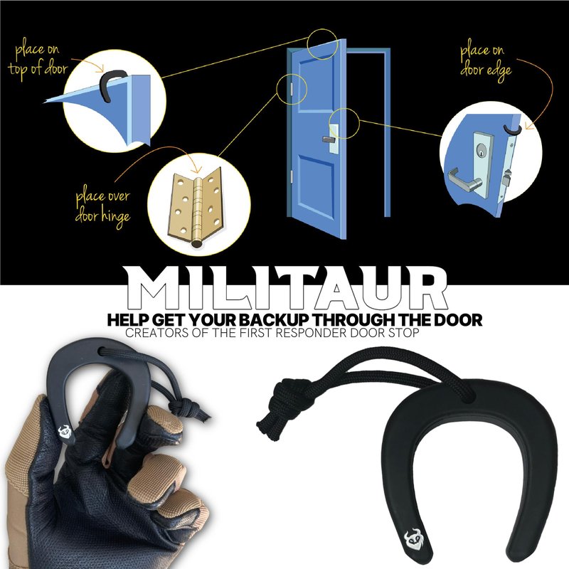 Militaur First Responder Door Stop Black (3 Pack) – Molle Compatible