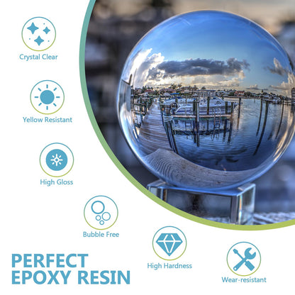 OcePor Epoxy Resin-38OZ, Crystal Clear Epoxy Resin Kit, No Yellowing No Bubble Art Resin Casting Resin for Art Crafts, Jewelry Making, Wood & Molds(19OZ x 2)