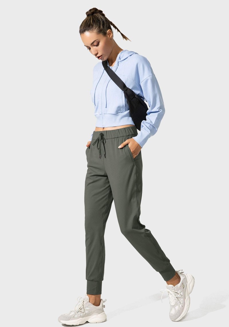 SANTINY Women's Joggers Pants Pockets Drawstring Running Sweatpants for Women Lounge Workout Jogging(Olive Green_M)