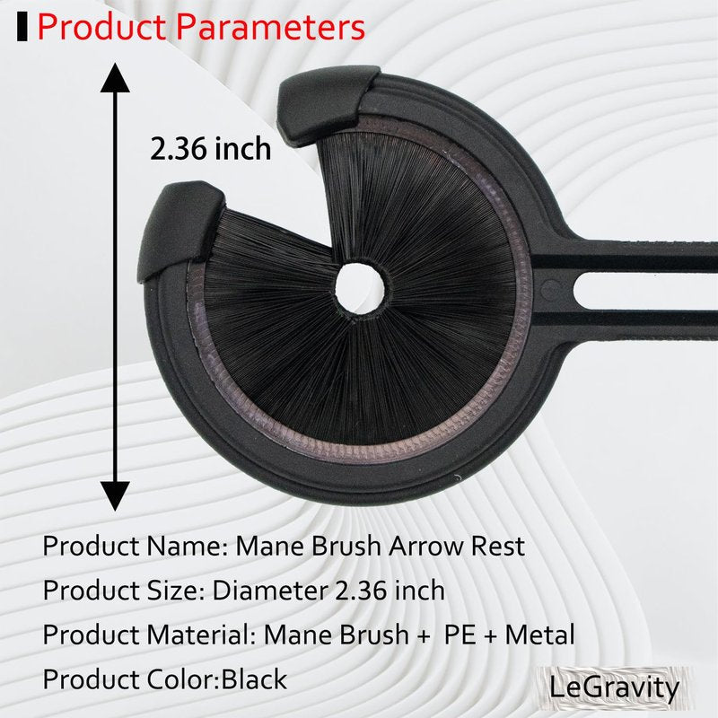Steel-Land Whisker Biscuit Arrow Rest Arrow Stand for Archery Compound Bow Round Bristle Brush Mounted on Bow for Archery Arrow Targeting Accessories (Black)