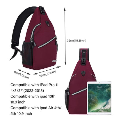 MOSISO Sling Backpack, Multipurpose Crossbody Shoulder Bag Travel Hiking Daypack