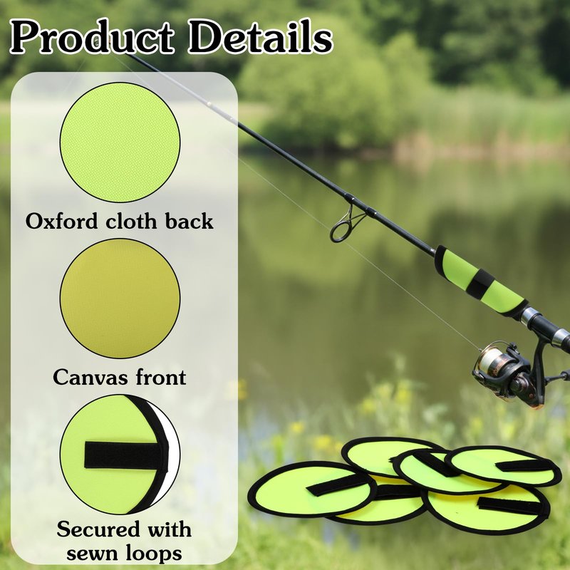 Azefnuhk 6 Pack Fishing Lure Covers, 6.1 Inch Lure Wrap Bait Gloves, Bait Gloves Hook Storage Protectors, Canvas Nylon Pole Sleeve Guard for Safe Fishing Rod, Guard to Keep Fishermen Fishing Safe