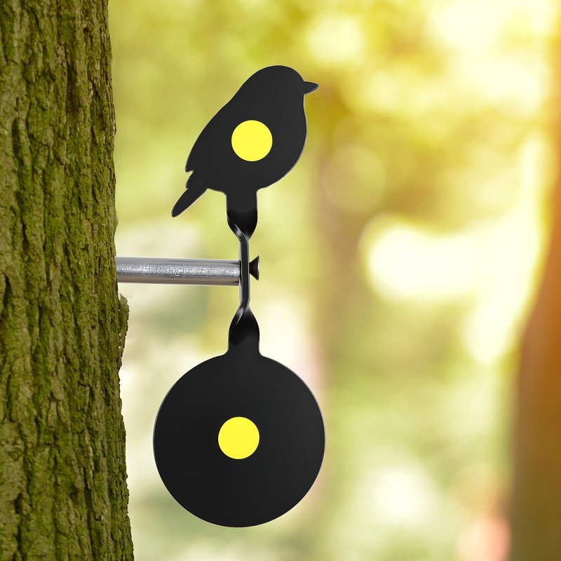 Danoib BB Gun Targets, Metal Spinning Shooting Targets with Auto Reset - Deer, Bird, Turkey, Wild Boar Silhouette for Air Rifles, BB Guns, Slingshots, Backyard Training (4 Pack)