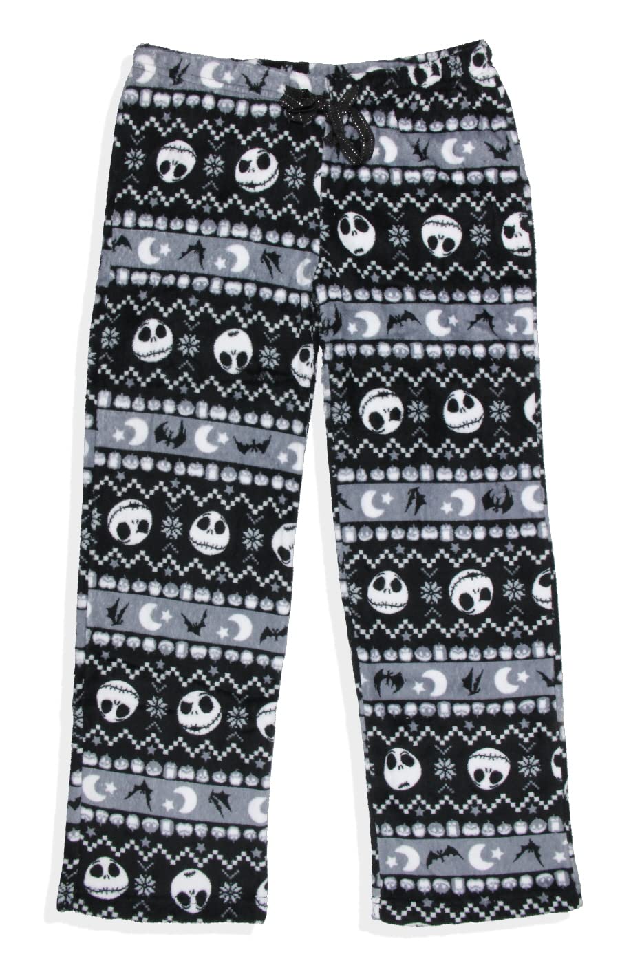 The Nightmare Before Christmas Women's Jack Skellington FairIsle Minky Plush Pajama Pants (X-Large)