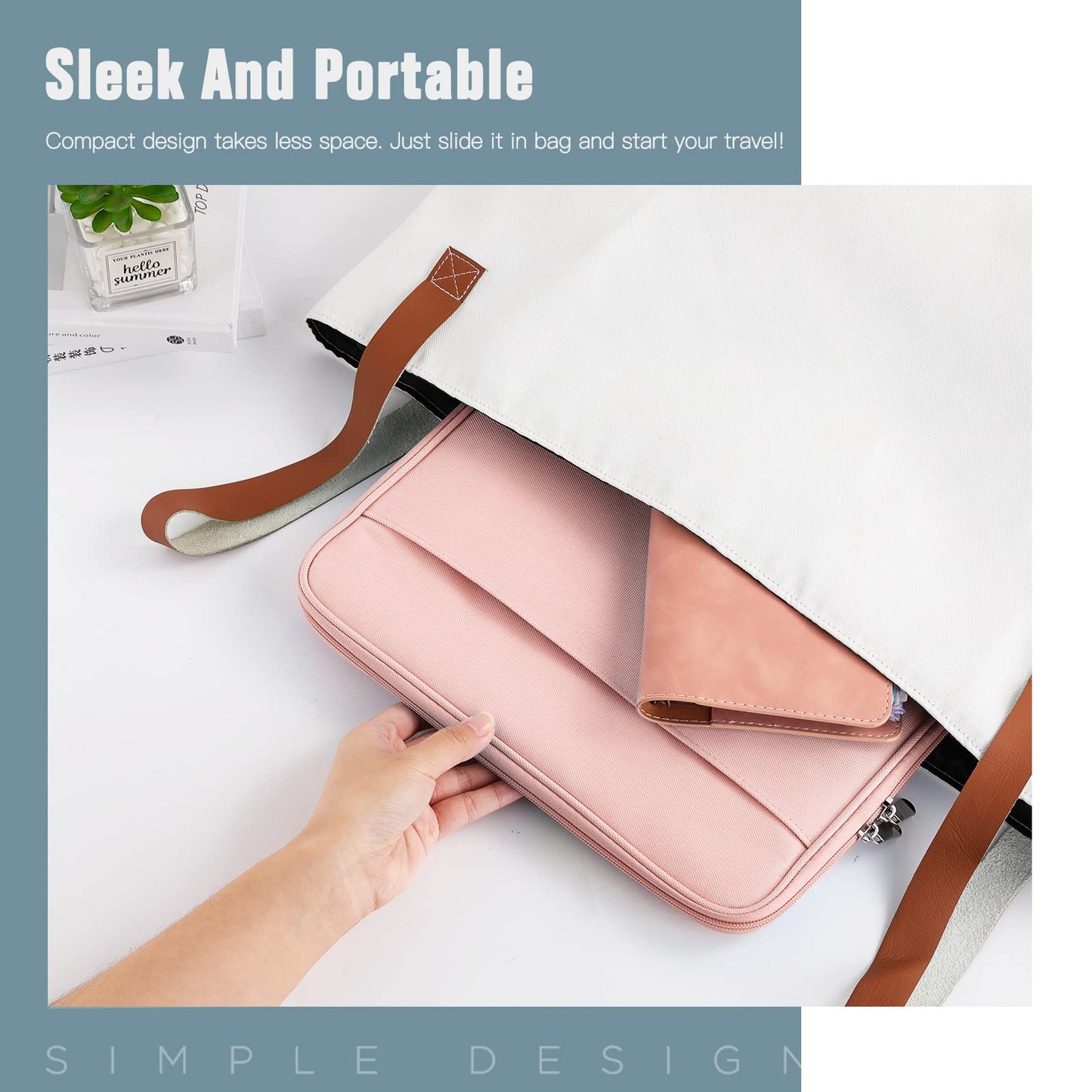 TiMOVO 9-11 Inch Tablet Case for iPad 10th Gen 10.9", iPad 9/8/7th Gen 10.2", iPad Air 11/Air 5/4th Gen 10.9", Galaxy Tab A9+/A9 Plus 11", Carrying Case with Compartment, Pink