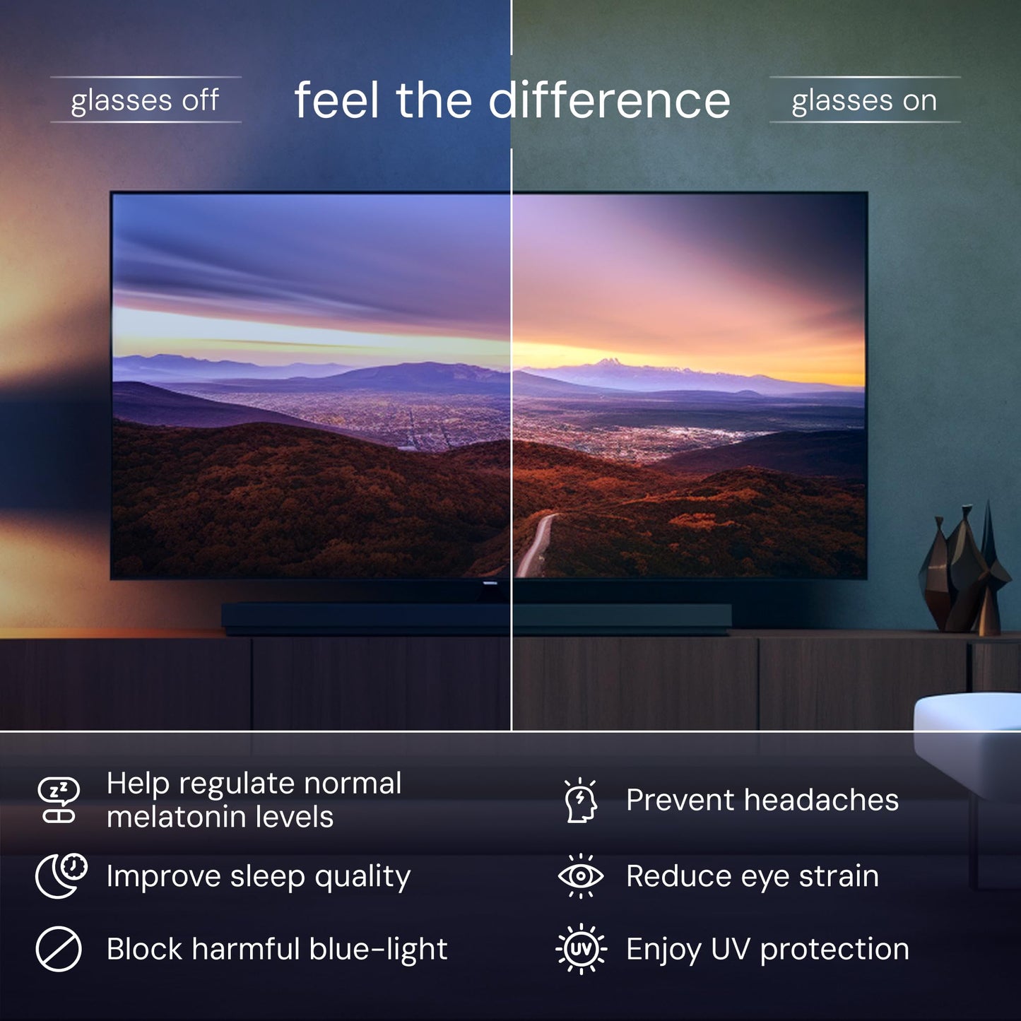 DreamGaze Blue Blocking Glasses for Better Sleep, Anti Blue Light Glasses Men, Gaming Glasses For Men, Anti Eyestrain