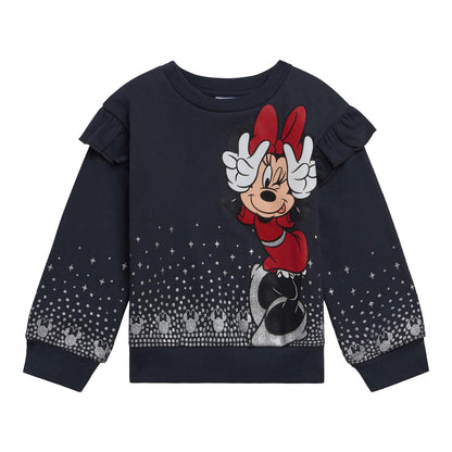 Disney Minnie Mouse Toddler Girls Fleece Sweatshirt and Leggings Outfit Set Charcoal Gray Red 3T