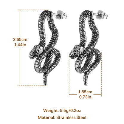 HZMAN Interesting Stainless Steel Goth Hip Hop Earrings for Men Women Stud Earring Jewelry Gift