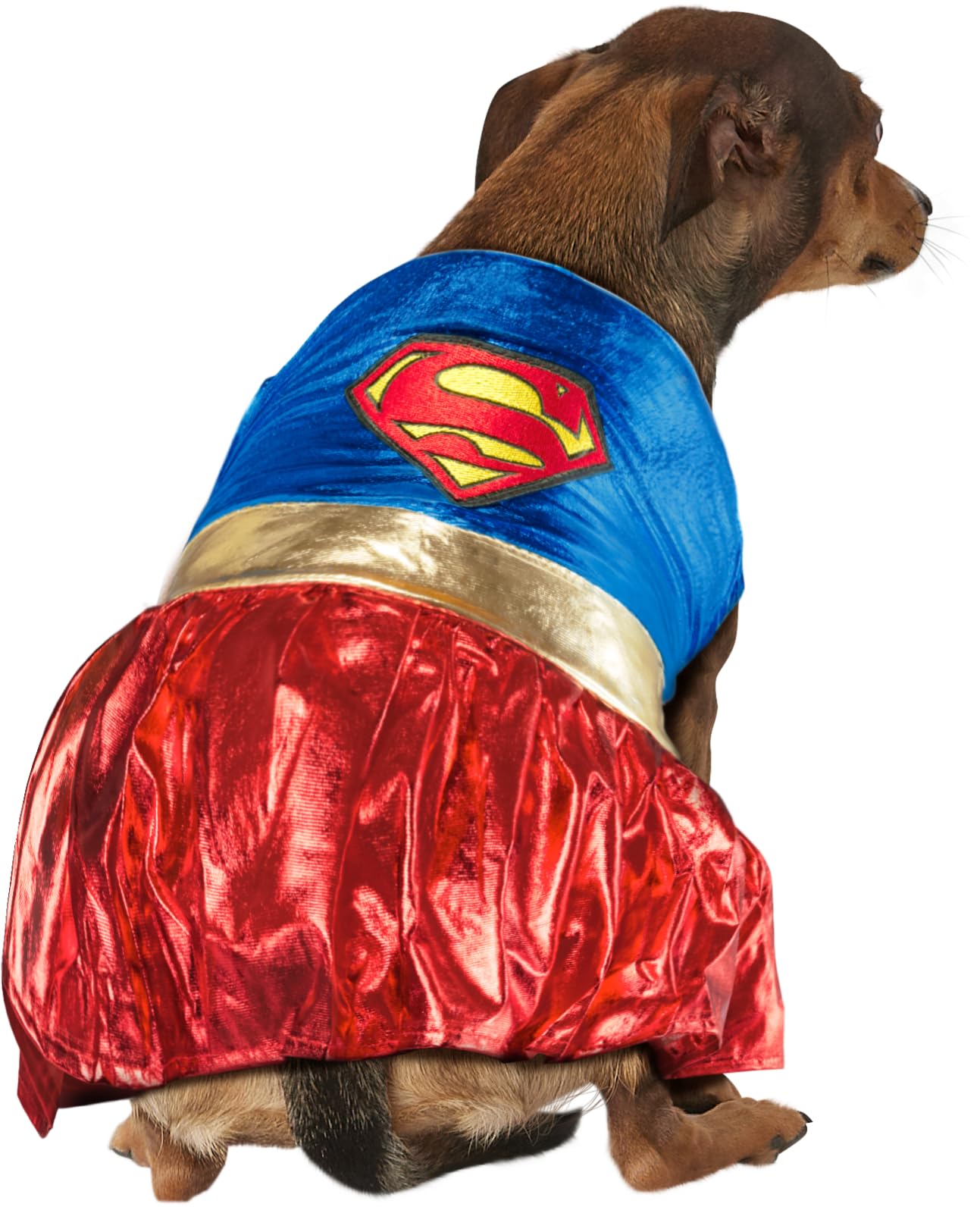 DC Comics Superheroes: Supergirl Pet Costume for For Dogs or Cats by Rubies, Small