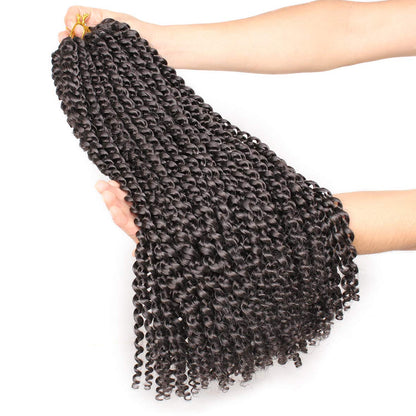 Leeven 7 Packs Water Wave Braiding Hair for Butterfly Faux Locs 24 Inch Long Water Wave Crochet Hair Hot Water Setting Passion Twists Braiding Hair Bohemian Braids Hair 1B#