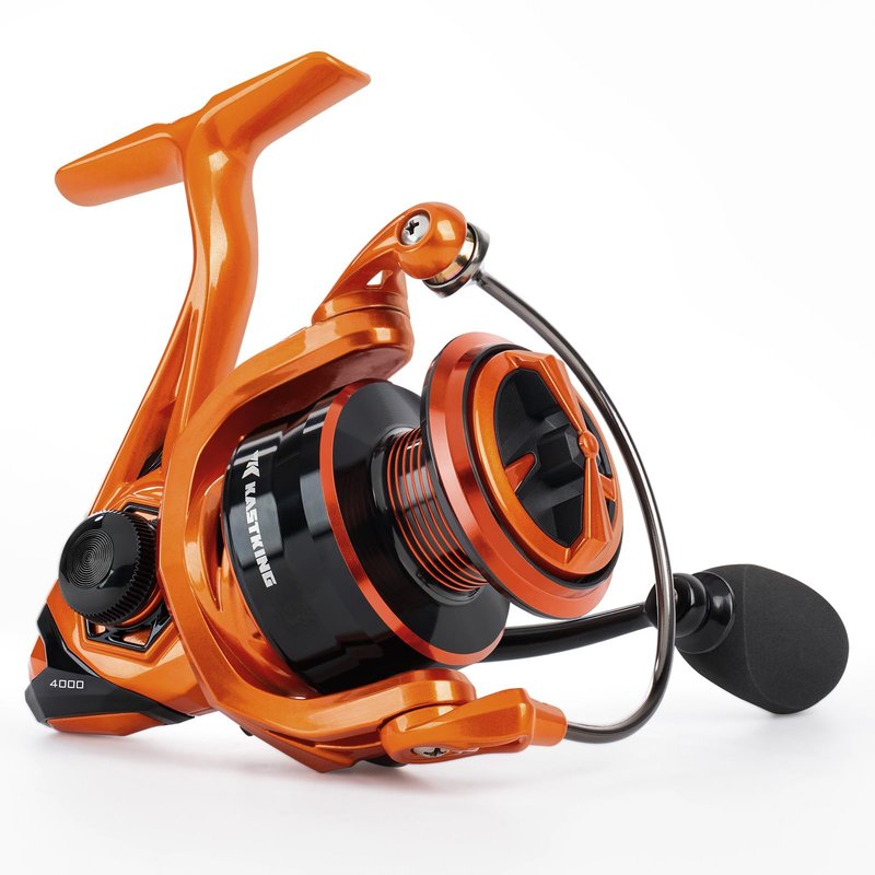 KastKing Lethal Blaze Spinning Fishing Reel, 17.6LBs Max Drag, 5.2:1 Gear Ratio, Ultra-Smooth Freshwater & Inshore Spinning Reel, CNC Aluminum Spool, Ideal for Bass & Trout Fishing